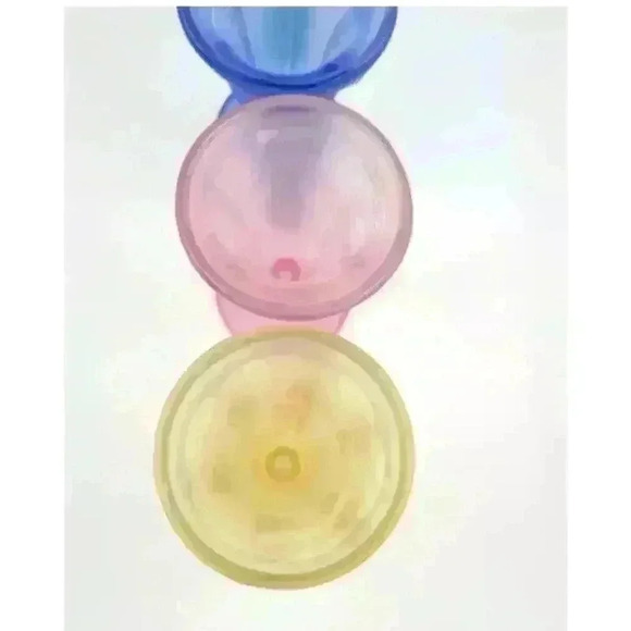 Vintage Libbey Ka-Dinks Pastel Frosted Glass Sundae Footed Parfait Cups Set Of 4 - Picture 3 of 5